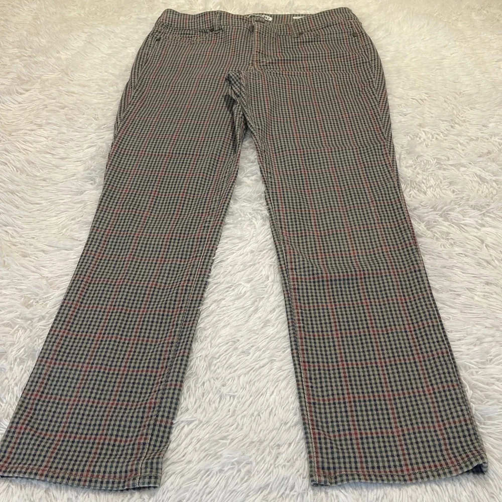 Code Bleu CHELSEA  CLASSIC STRIGHT Checkered JEANS SIZE 12